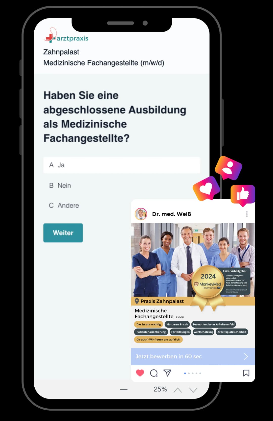 MFA finden durch Social Recruiting und 60 Sekunden Bewerbung