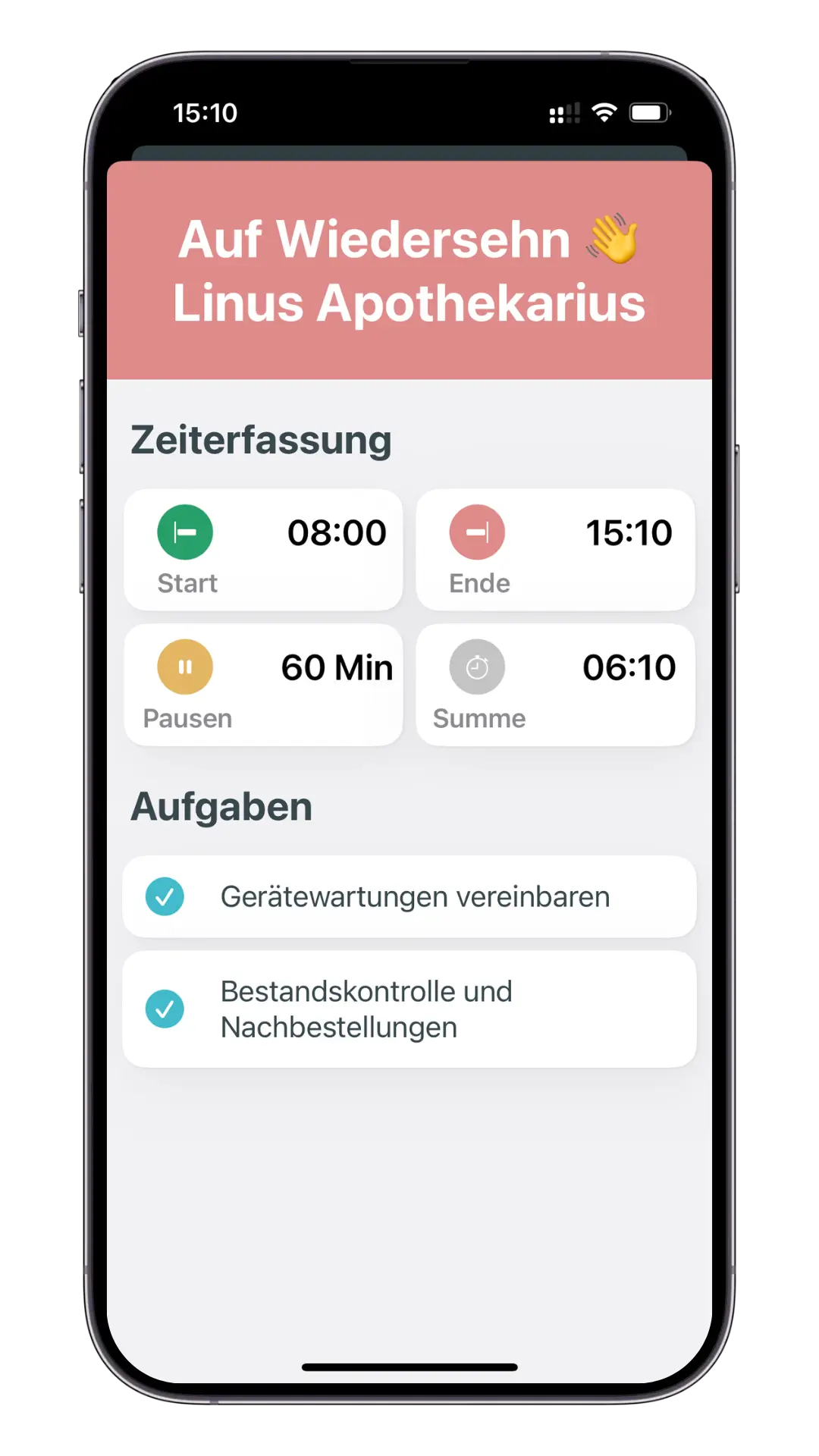 Zeiterfassung mit dem Standort-iPhone und TimeMonkey iOS-App