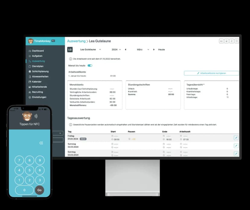 TimeMonkey - Zeiterfassung für KMU