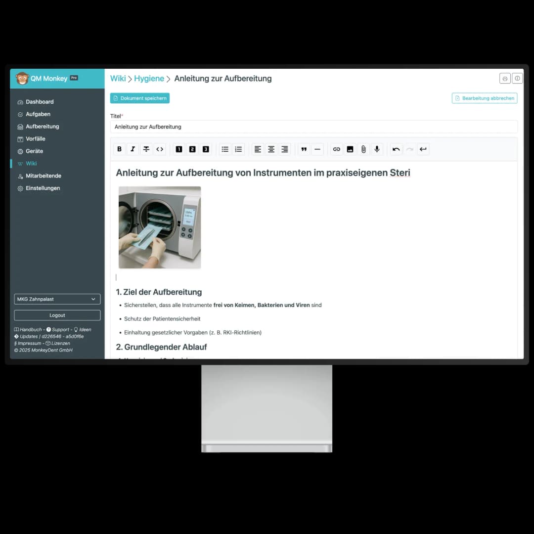 Digitales QM-Handbuch im Wiki