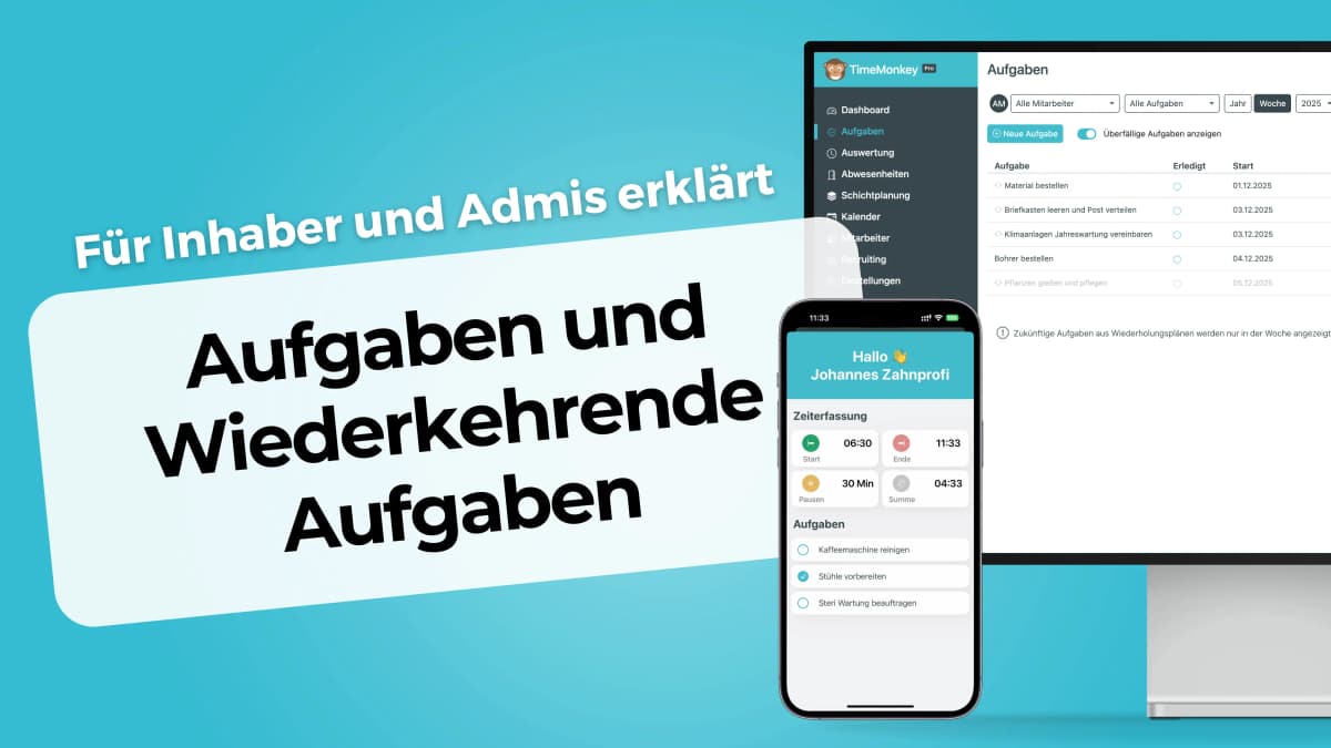 Aufgaben und Wiederholungspläne für Inhaber und Admins erklärt