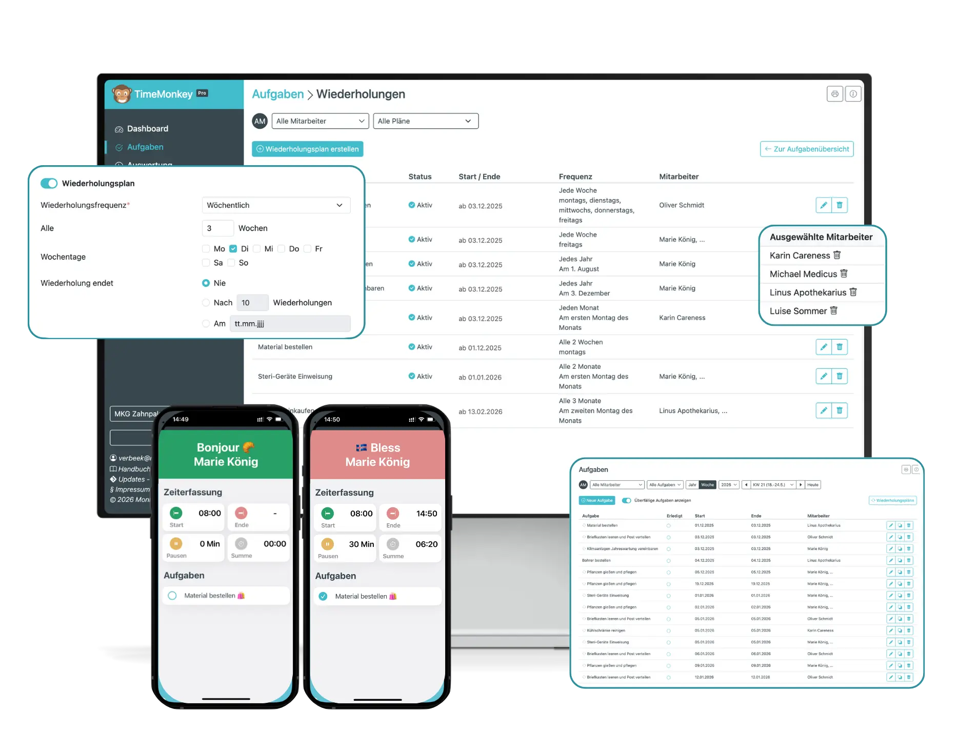 Aufgabenmanagement mit TimeMonkey