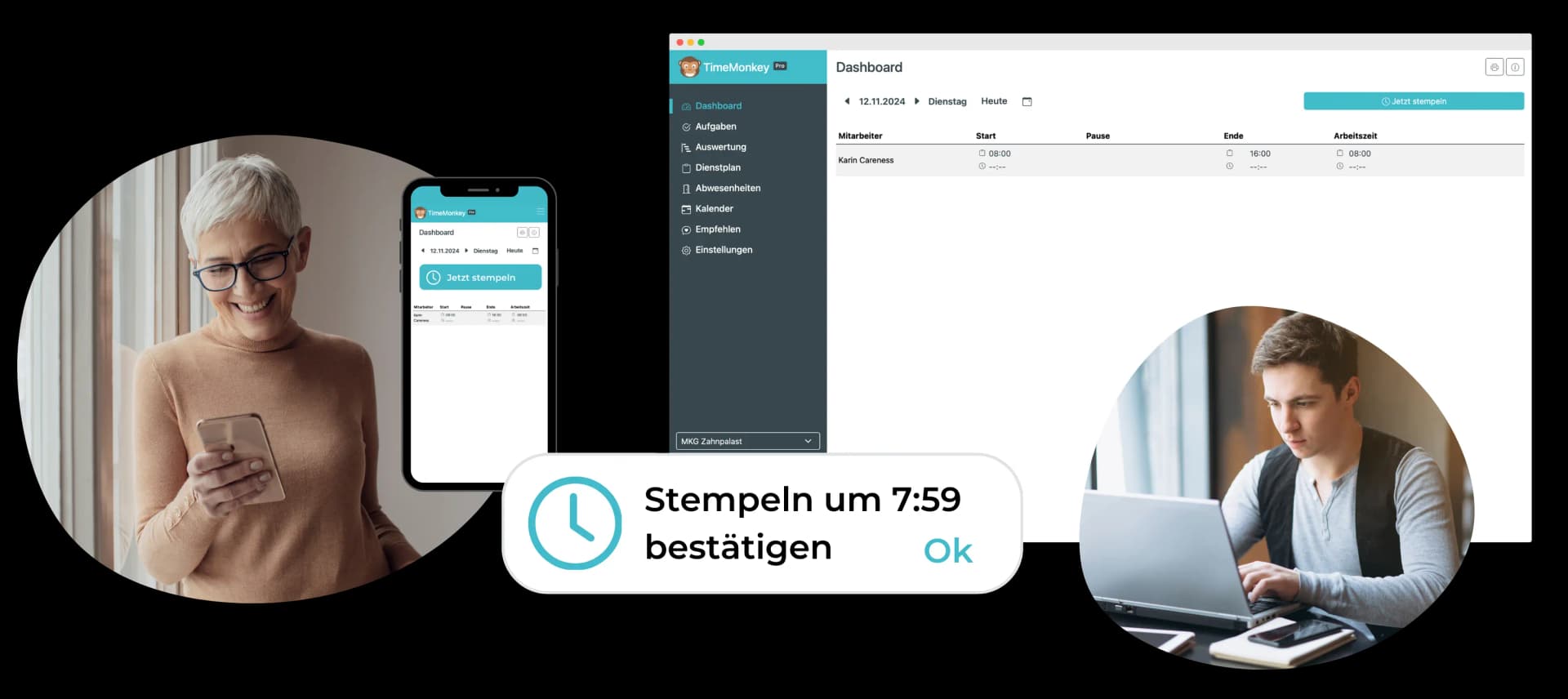 Mobile Zeiterfassung für Mitarbeiter in mittelständischen Unternehmen