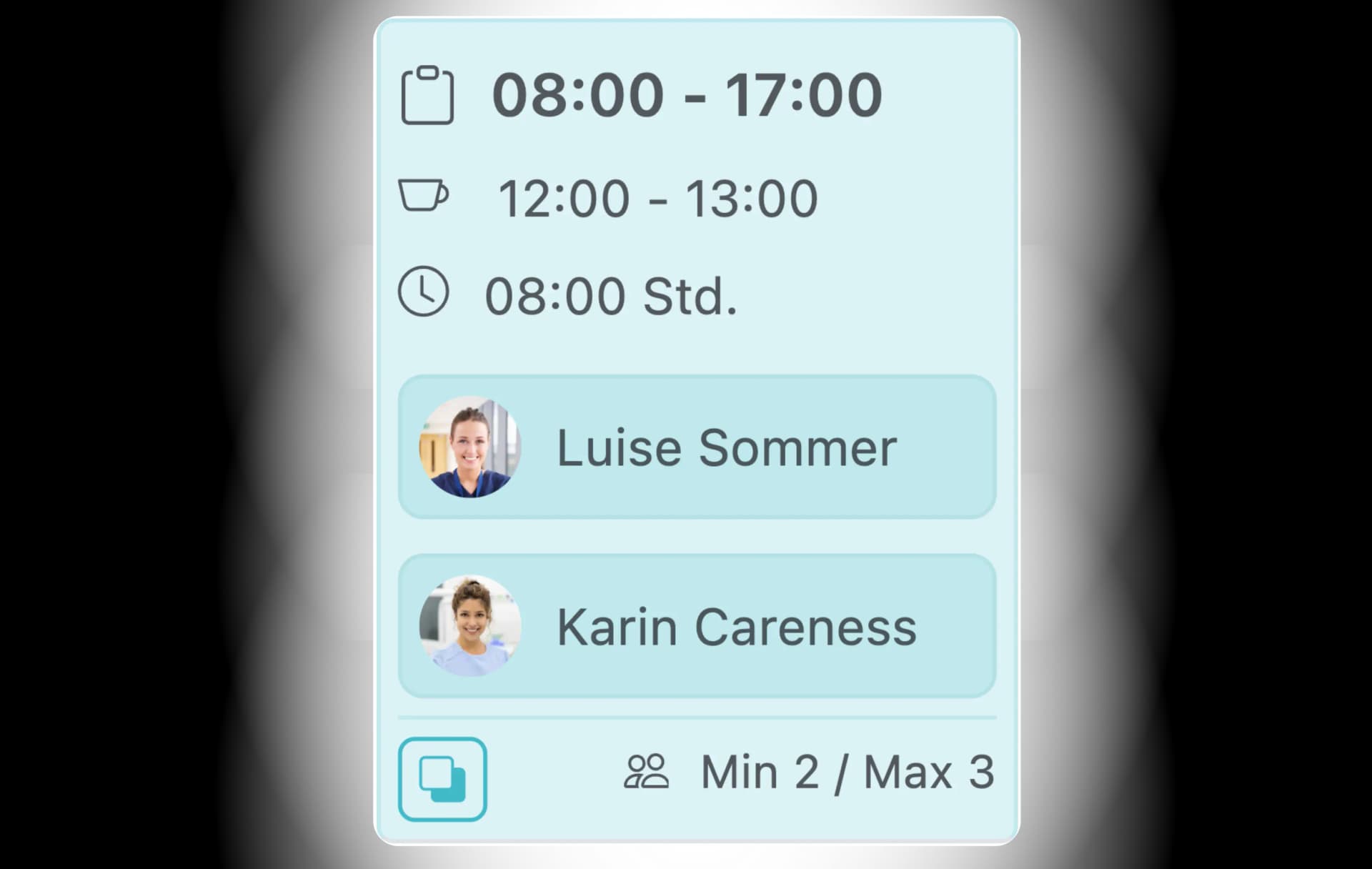 TimeMonkey Schichtplanung Software - Schichten nach Bereichen planen