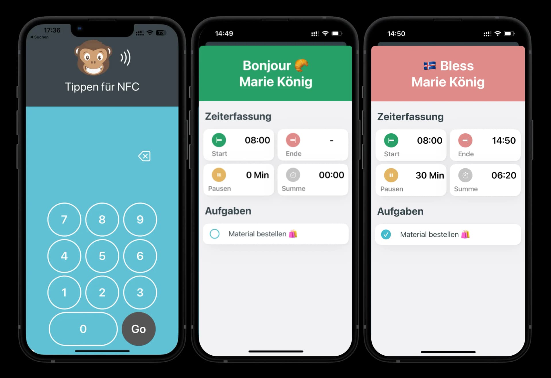 Mobile Zeiterfassung für Mitarbeiter in der Arztpraxis