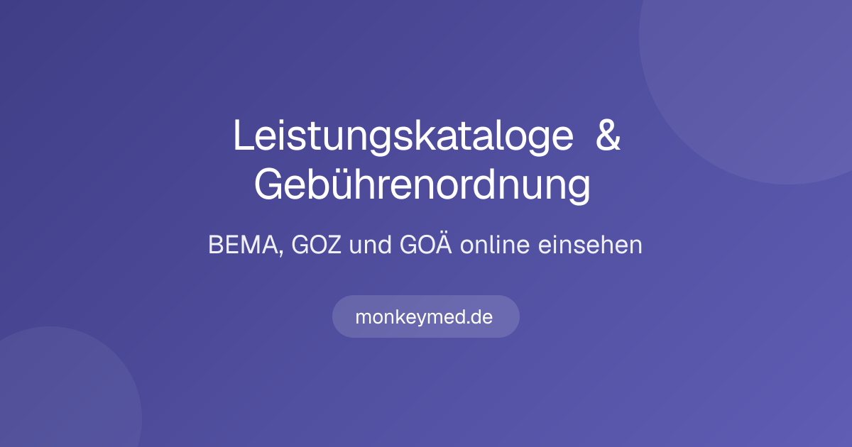 GOZ 2320 - Wiederherstellung… | MonkeyMed